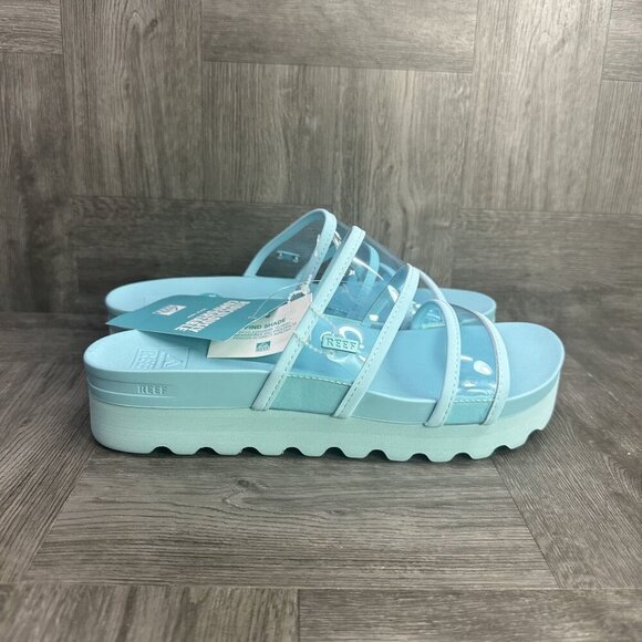 REEF Vista Hi Energy Women's size 9 Light Blue Cushion Comfort Sandals - Picture 1 of 8